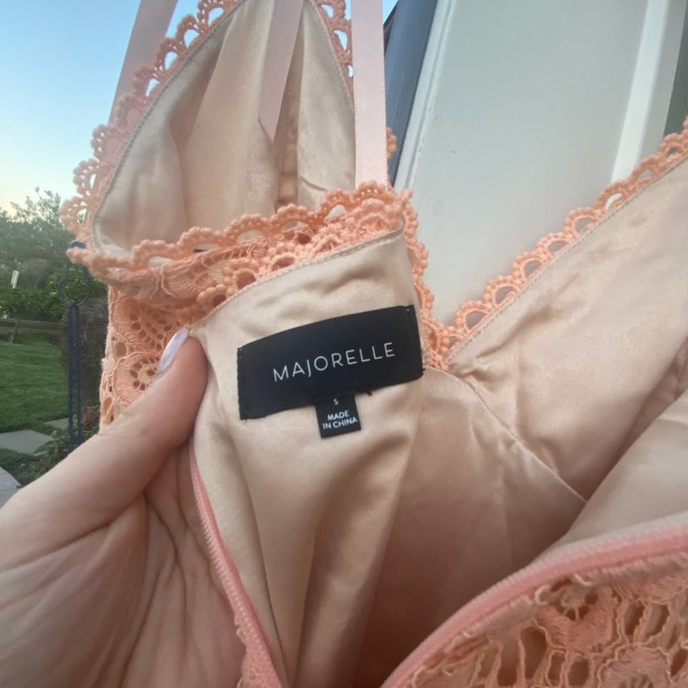 MAJORELLE - Peach Ellington Midi Dress (S) - Picture 6 of 6